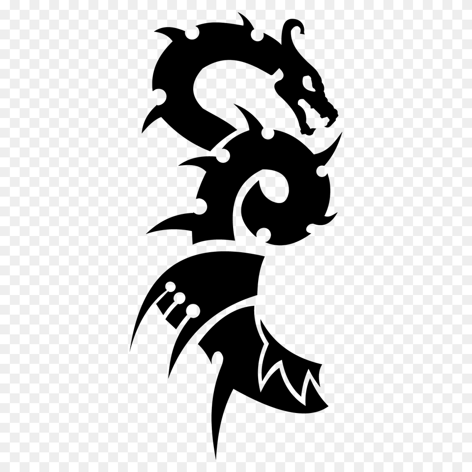 Black Tattoo Dragon Images, Animal, Fish, Sea Life, Shark Free Png