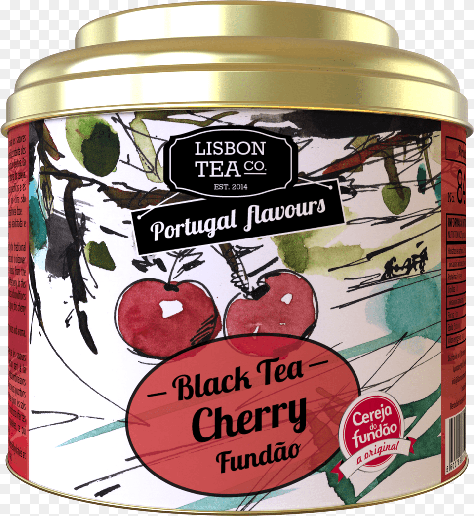 Black Tea With Fundo Cherry, Can, Jar, Tin, Food Png