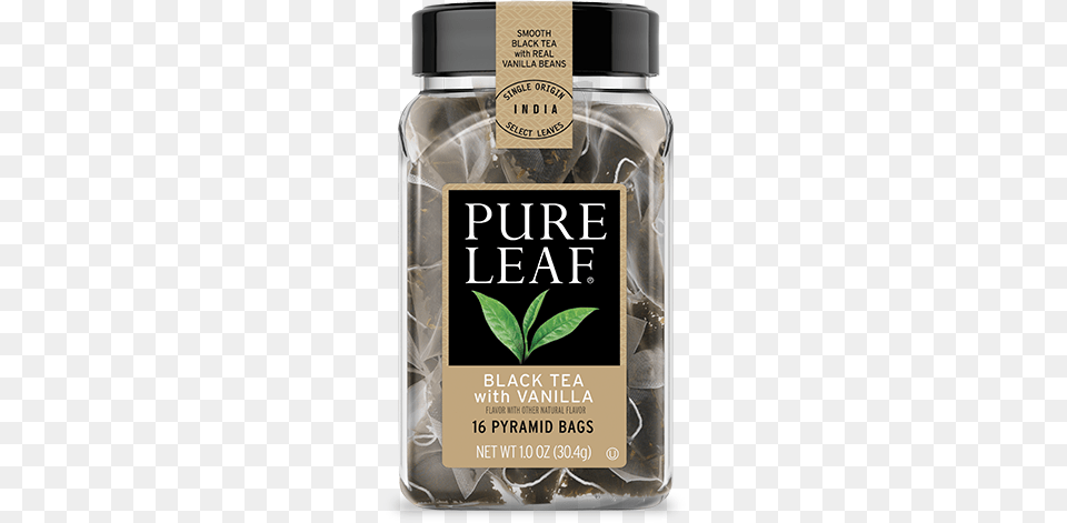Black Tea With Vanilla Pure Leaf Gunpowder Green Tea, Herbal, Herbs, Jar, Plant Free Png Download