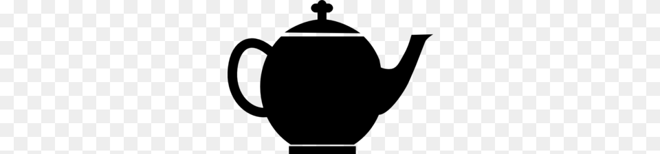 Black Teapot Clip Art, Gray Png