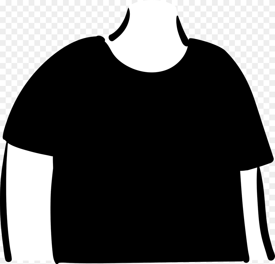 Black Tee Clipart, Clothing, T-shirt, Coat, Sleeve Free Png