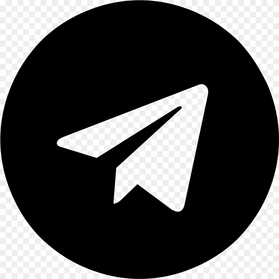 Black Telegram Logo, Gray Free Transparent Png