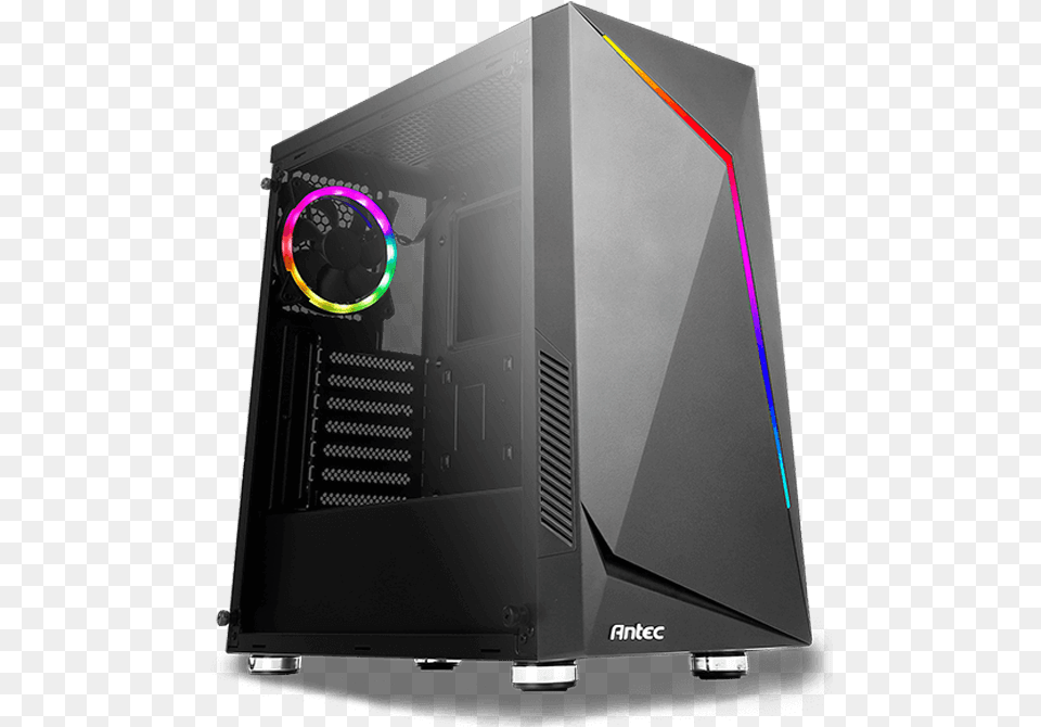 Black Tempered Glass No Psu Atx Mid Tower Antec, Computer, Electronics, Pc, Computer Hardware Free Transparent Png