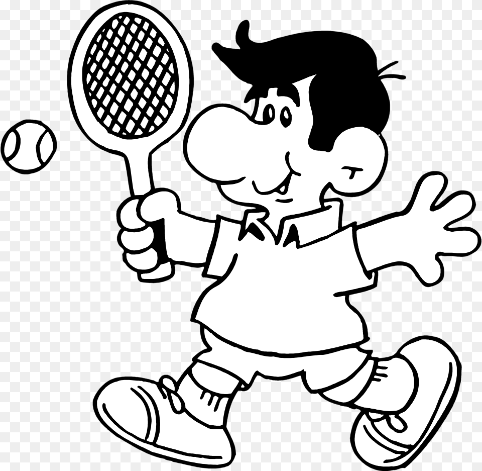 Black Tennis Cliparts, Racket, Stencil, Baby, Person Png