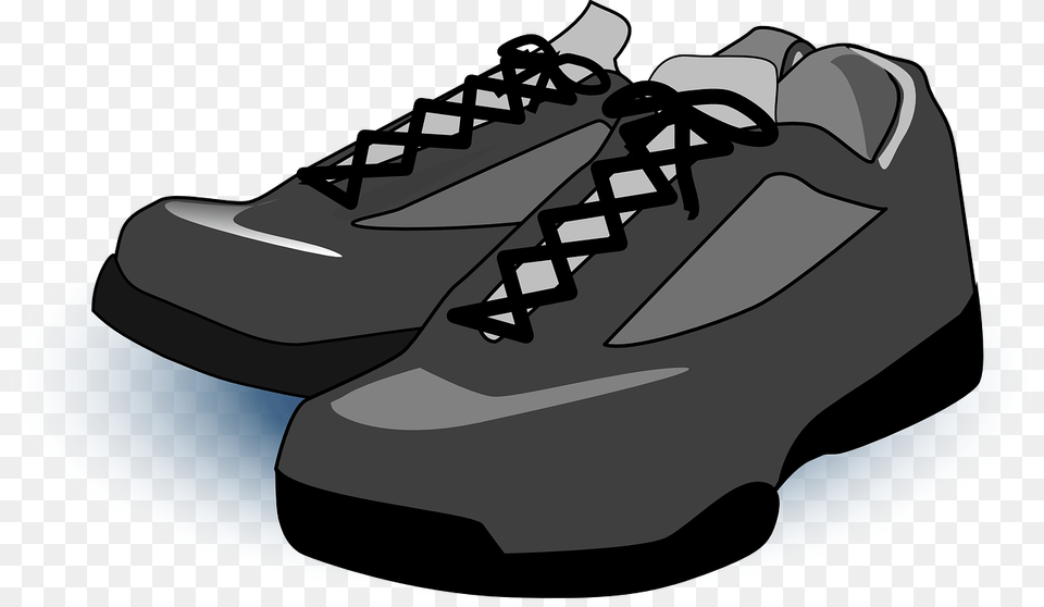 Black Tennis Shoes Clip Art At Clker Black Shoes Clipart, Clothing, Footwear, Shoe, Sneaker Png Image