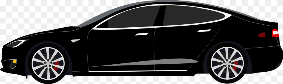 Black Tesla Model S Clipart Tesla Model X Vector, Alloy Wheel, Vehicle, Transportation, Tire Free Png
