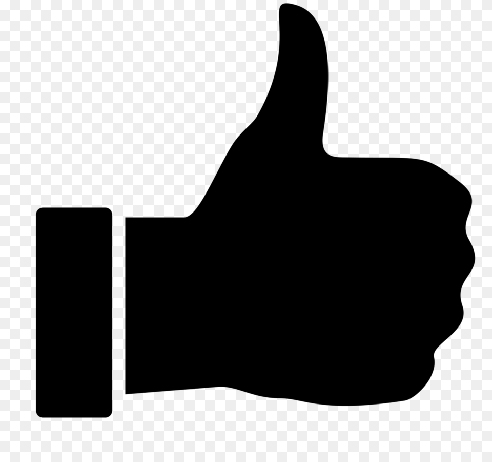 Black Thumbs Up Icon, Gray Free Png
