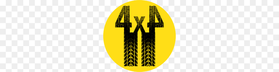 Black Tire Track Silhouette Sticker, Weapon, Cross, Symbol, Trident Free Png Download