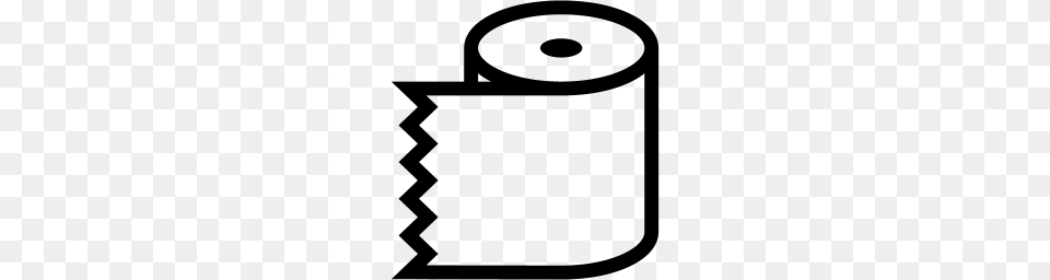 Black Toilet Paper Icon, Gray Png Image