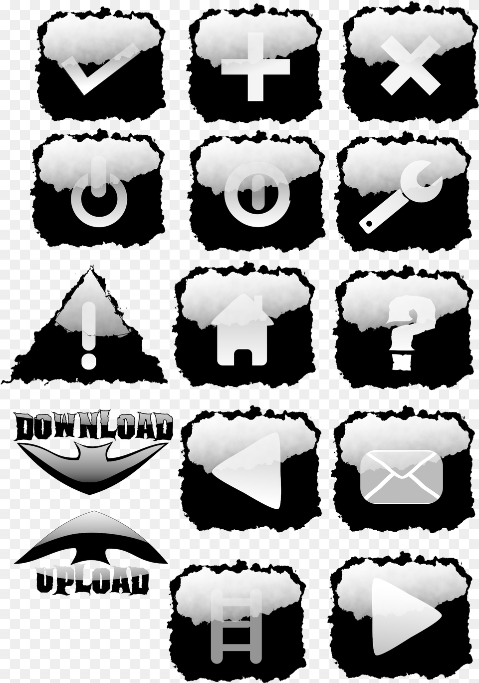 Black Torn Ed Buttons Clip Arts Clip Art, Electronics, Hardware, Weapon, Animal Png Image