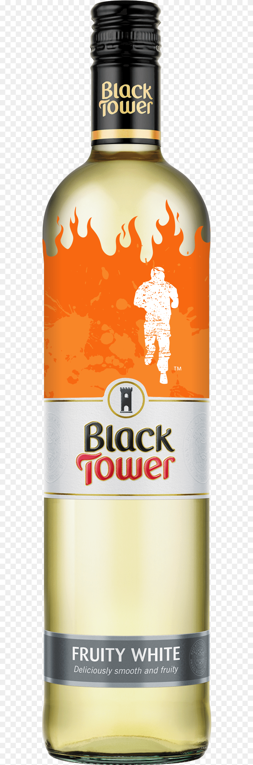 Black Tower Fruity White Black Tower Wine Rivaner, Alcohol, Beverage, Liquor, Adult Free Png