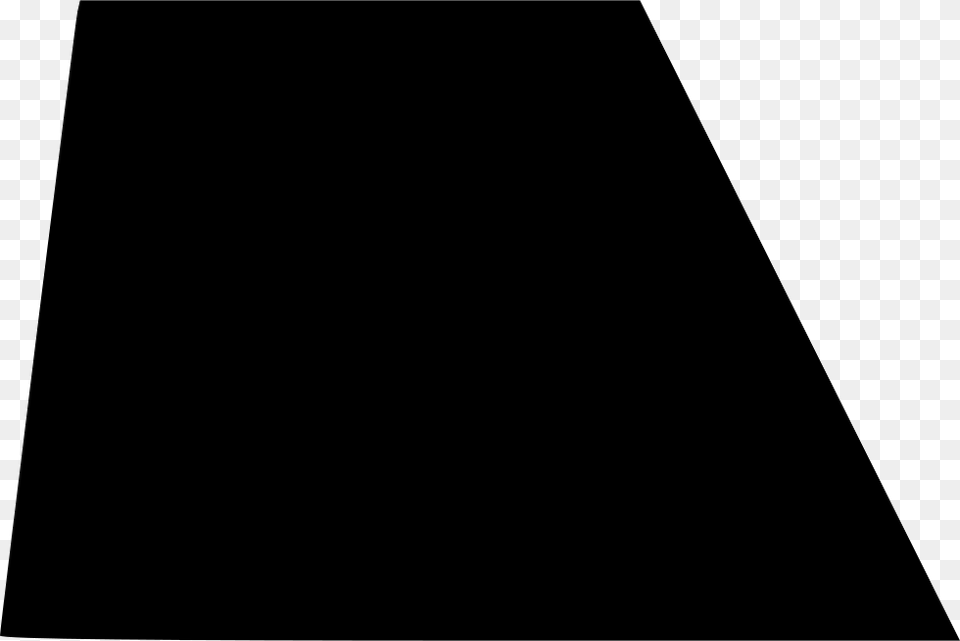 Black Trapezoid Royalty Download Trapezoid, Triangle, Lighting, Silhouette, White Board Png Image