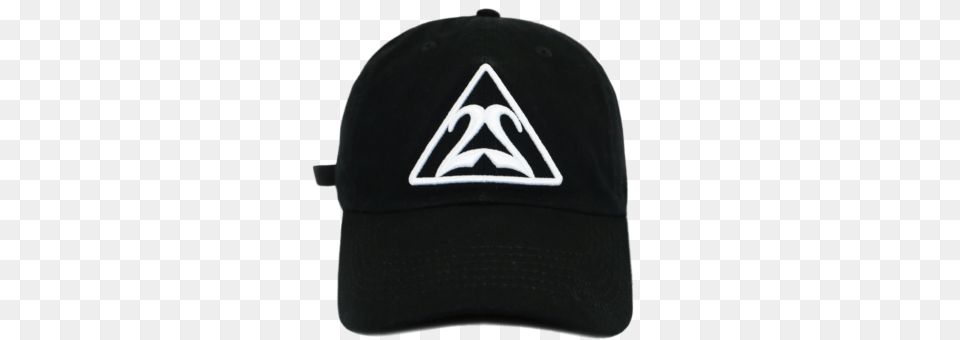 Black Triangle With White Outline Dad Hat Hat, Baseball Cap, Cap, Clothing, Helmet Free Png Download