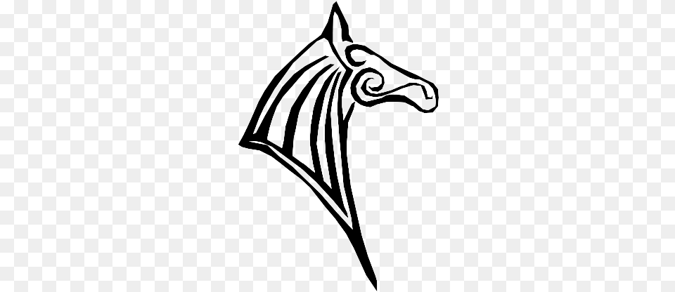 Black Tribal Horse Tattoo Design Horse Head Mask, Gray Free Png