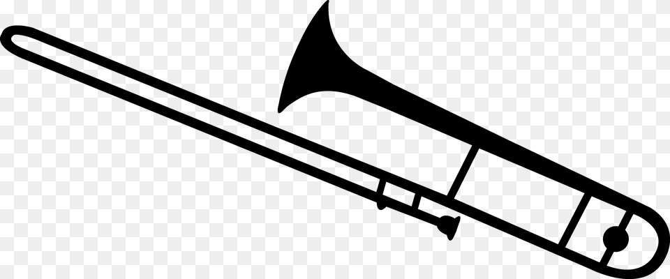 Black Trombone Silhouette Trombone Black And White, Brass Section, Musical Instrument, Blade, Dagger Free Png