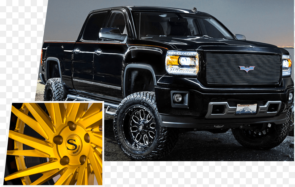 Black Truck And Rims Fuel Titan Wheels, Alloy Wheel, Vehicle, Transportation, Tire Png Image