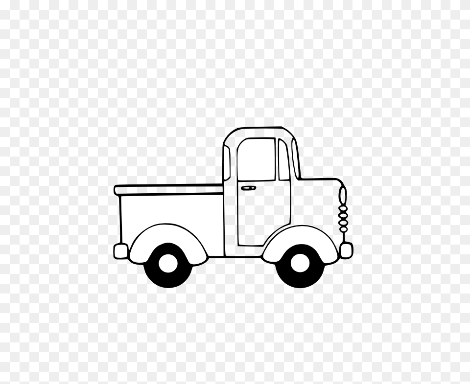 Black Truck Cliparts, Pickup Truck, Transportation, Vehicle, Stencil Free Png Download