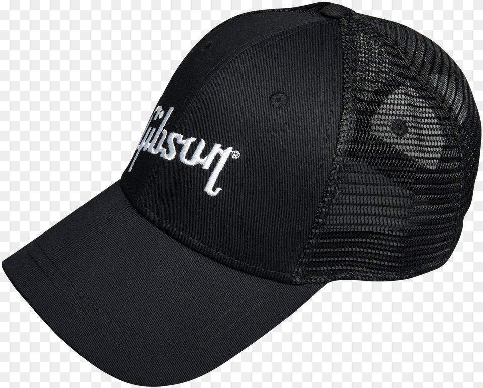 Black Trucker Snapback Gibson Guitar Trucker Hat, Baseball Cap, Cap, Clothing Free Transparent Png