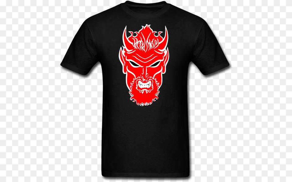 Black Tshirt Undertaker Red Devil Big Evil, Clothing, T-shirt, Adult, Male Free Png Download