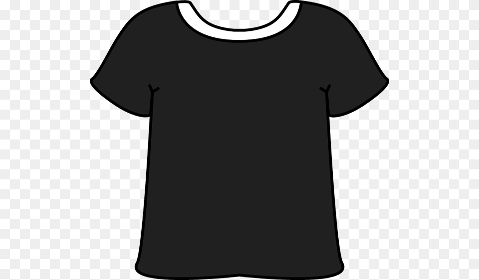 Black Tshirt With White Collar With White Collar, Clothing, T-shirt, Person Png