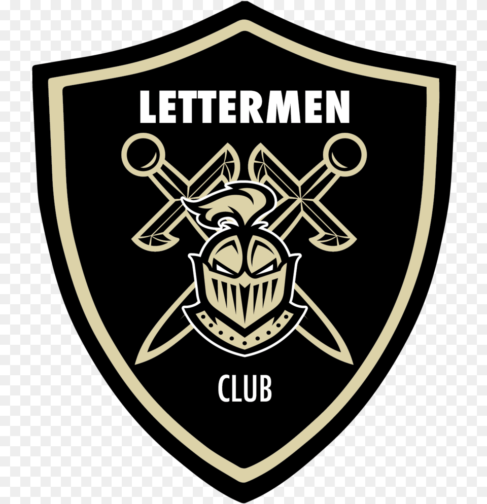 Black U0026 Gold Lettermenswaglet Club U2013 Lettermen Shield Black And White Logo, Armor, Emblem, Symbol Png Image