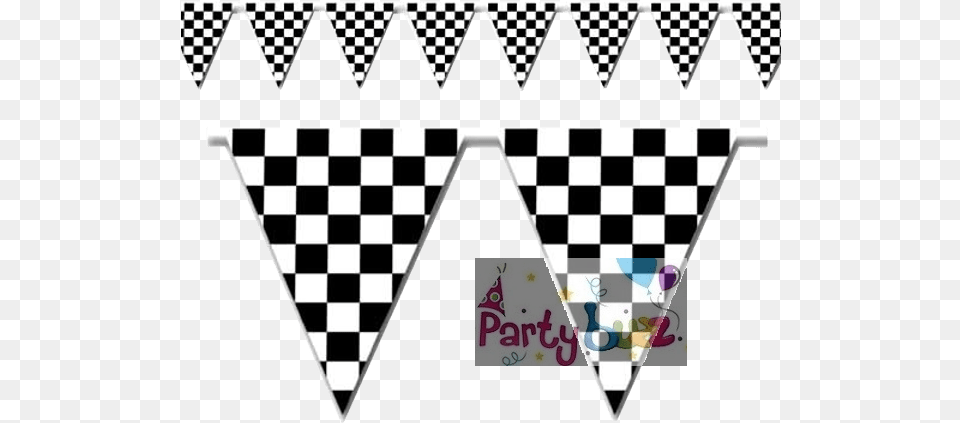 Black U0026 White Checkered Pennant Banner Race Car Banderas De Cuadros Blanco Y Negro, Chess, Game, Triangle Free Png