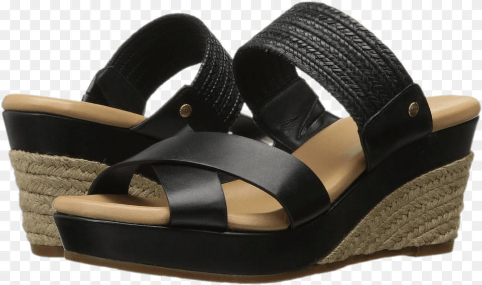 Black Ugg High Sandals, Clothing, Footwear, Sandal, Wedge Png Image