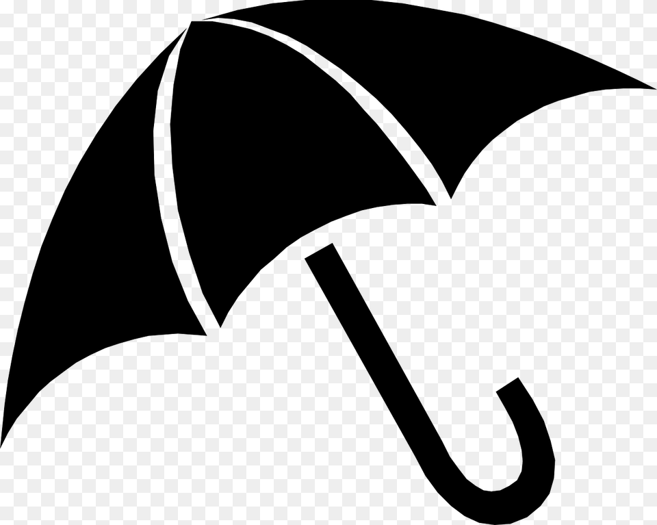 Black Umbrella Clipart, Gray Free Transparent Png
