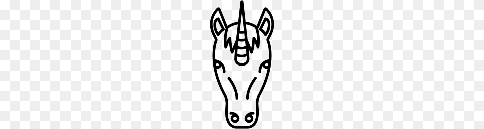 Black Unicorn Icon, Gray Png Image