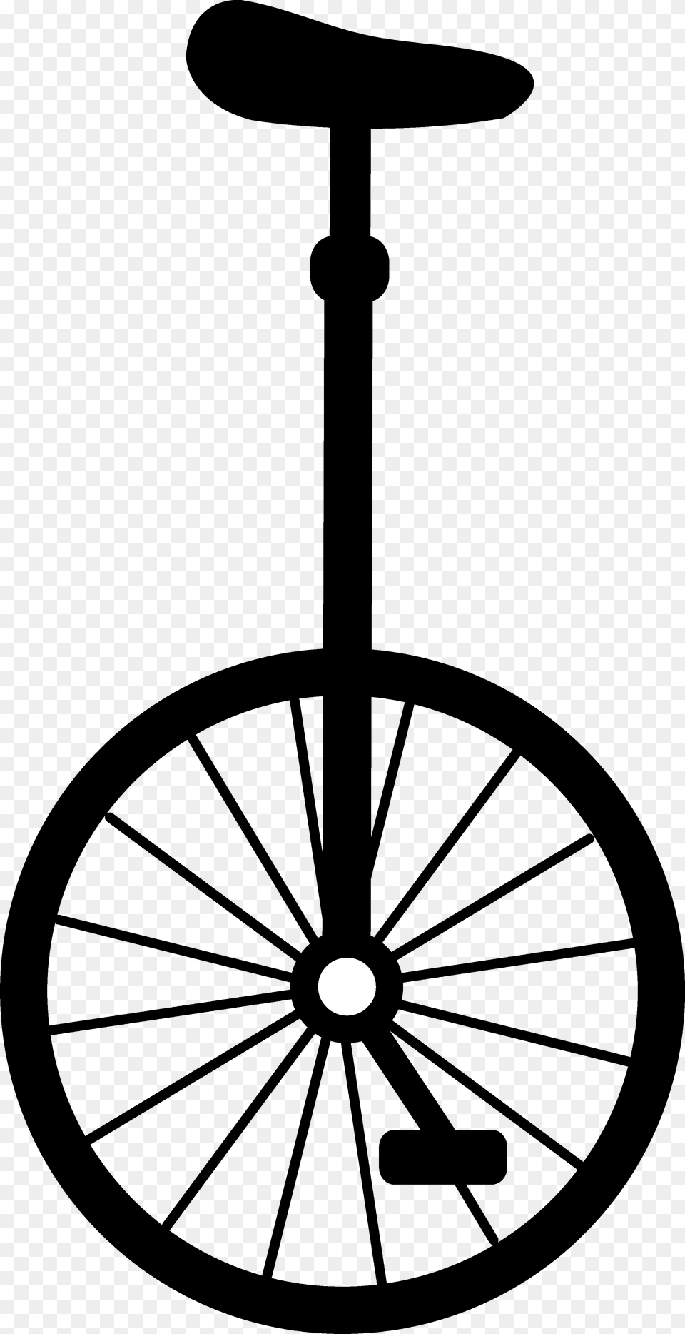 Black Unicycle Silhouette, Machine, Wheel, Transportation, Vehicle Free Png Download