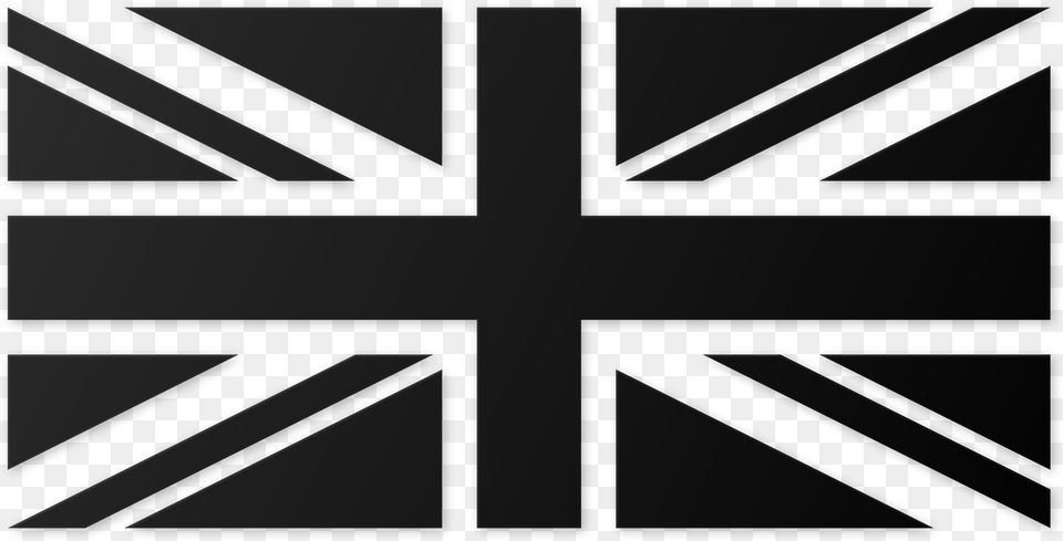 Black Union Jack Uk Flag Black And White Vector, Indoors Free Transparent Png