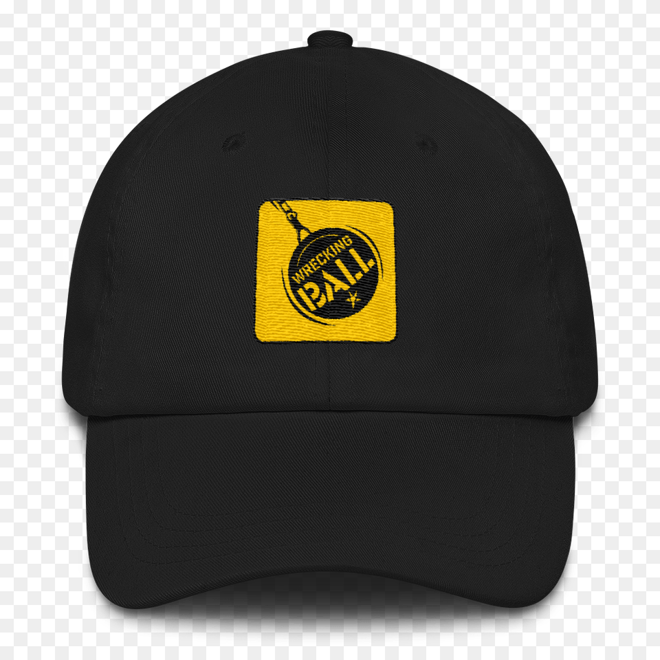 Black Unisex Hat With Embroidered Black And Yellow Logo Wrecking, Baseball Cap, Cap, Clothing, Hardhat Free Png