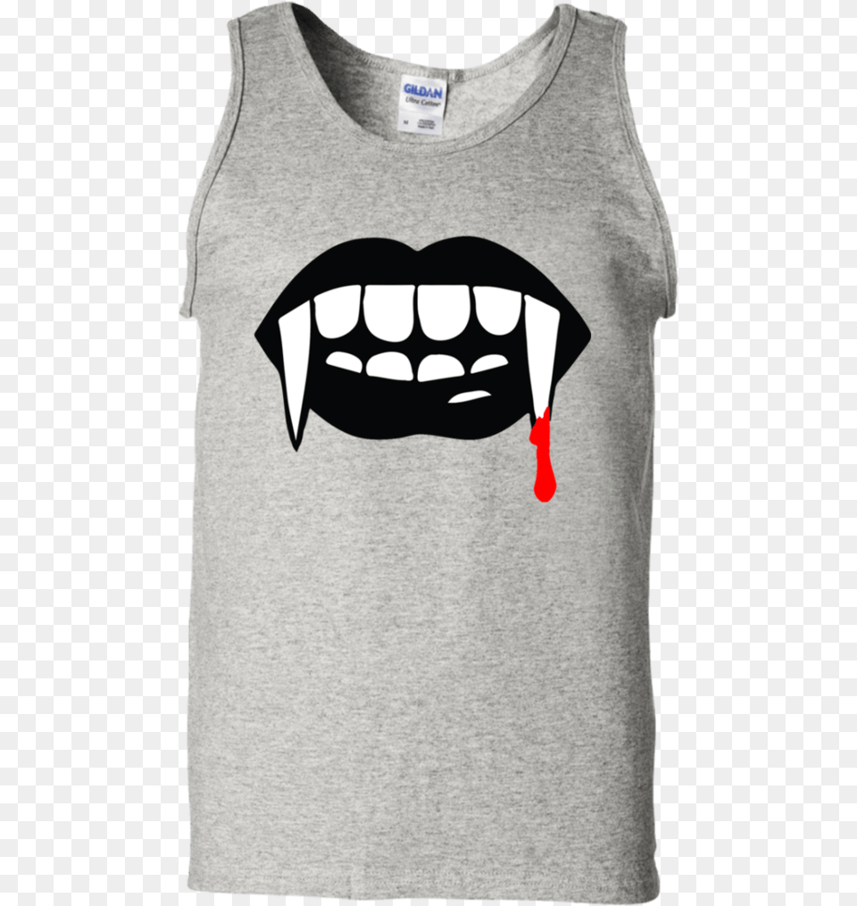 Black Vampire Fangs Halloween Tank Top Ash Sclass T Shirt, Clothing, T-shirt, Tank Top, Person Free Transparent Png