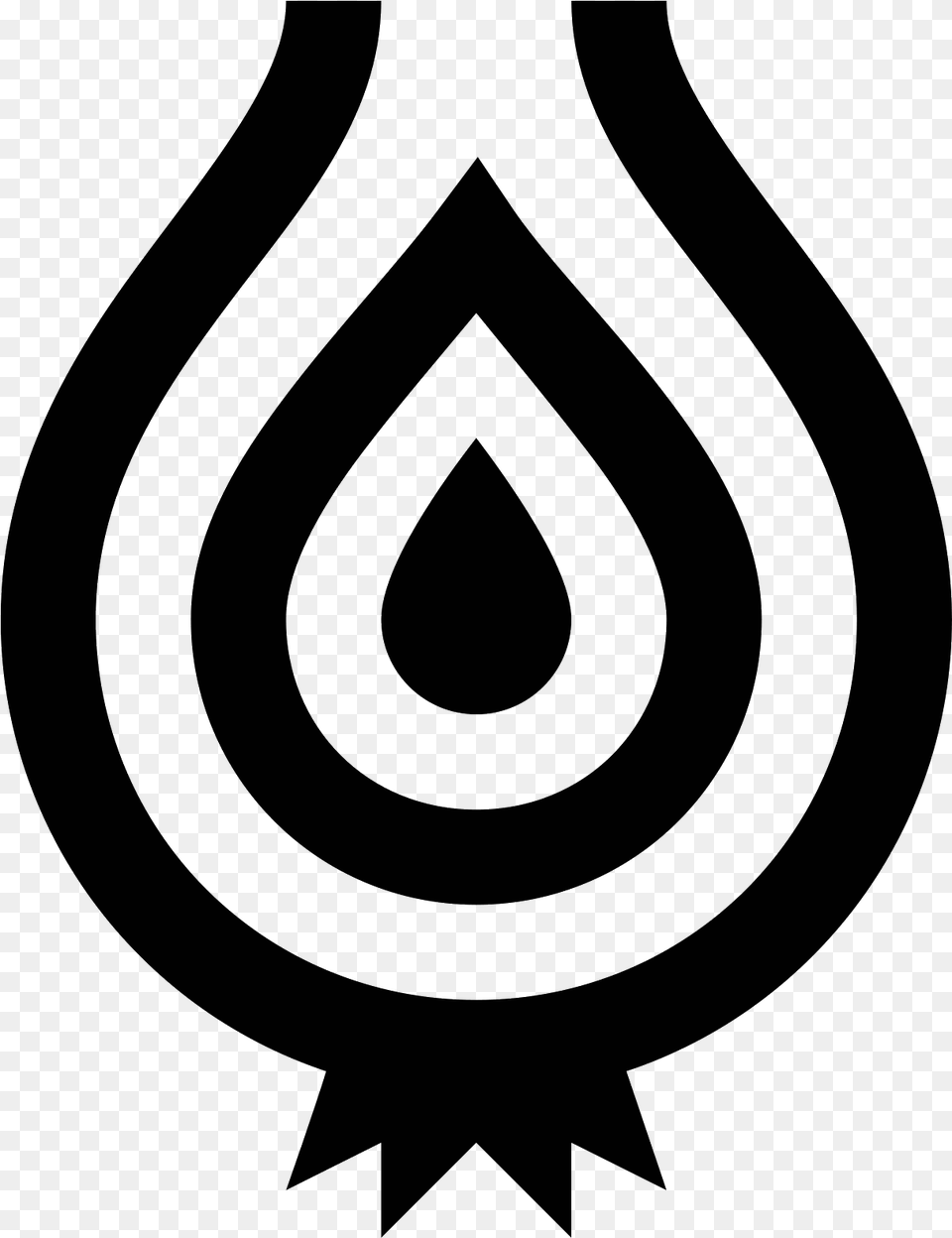 Black Vector Onion Emblem, Gray Png Image