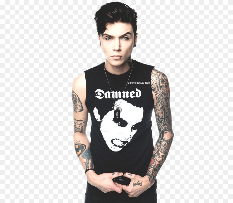 Black Veil Brides Andy Biersack 2016, Person, Skin, Tattoo, Clothing Png Image