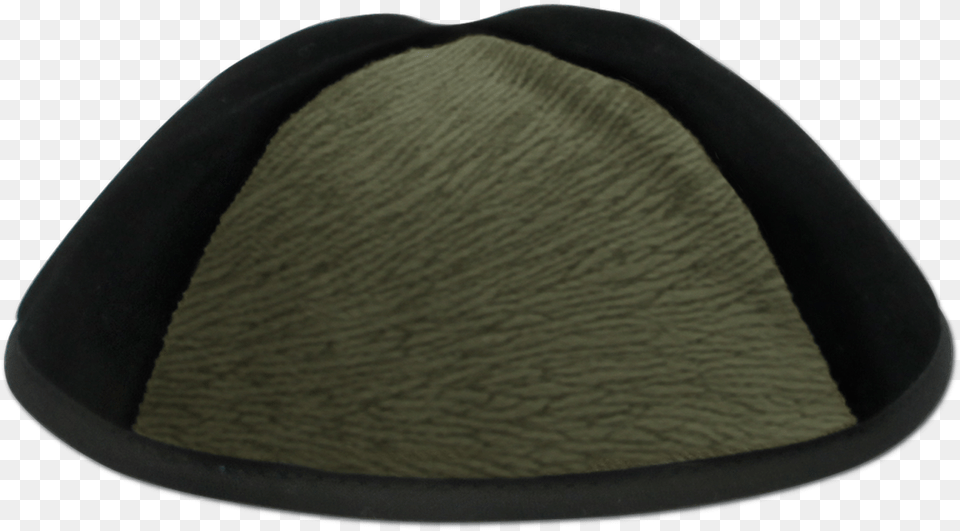 Black Velvet Kippah With Green Vider Triangalur, Cap, Clothing, Hat, Beanie Free Png Download