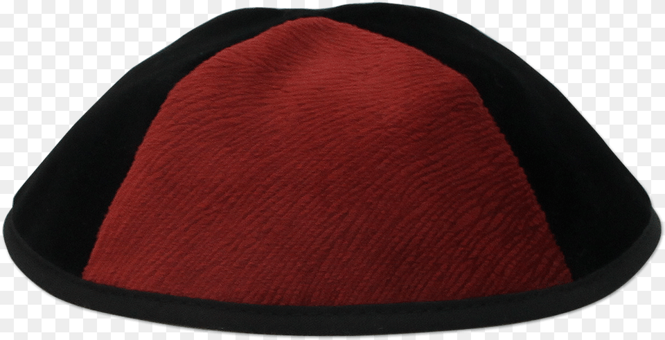 Black Velvet Kippah With Red Vider Triangalur Beanie, Cap, Clothing, Hat, Fleece Free Png Download