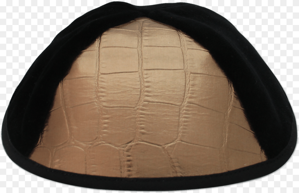 Black Velvet Kippah With Sky Triangalur Leather, Cap, Clothing, Hat, Animal Free Transparent Png