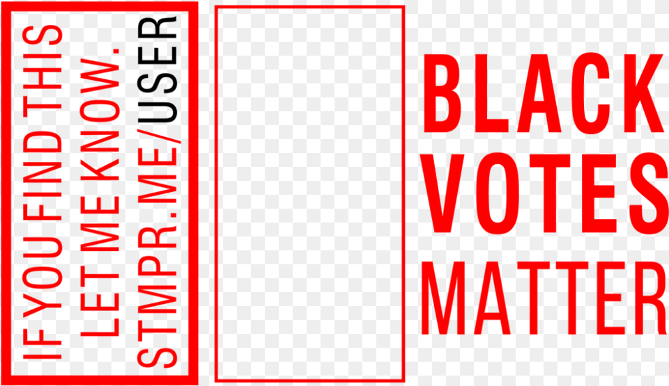 Black Votes Matter Guru Stamp Chloe Black, Text Free Transparent Png