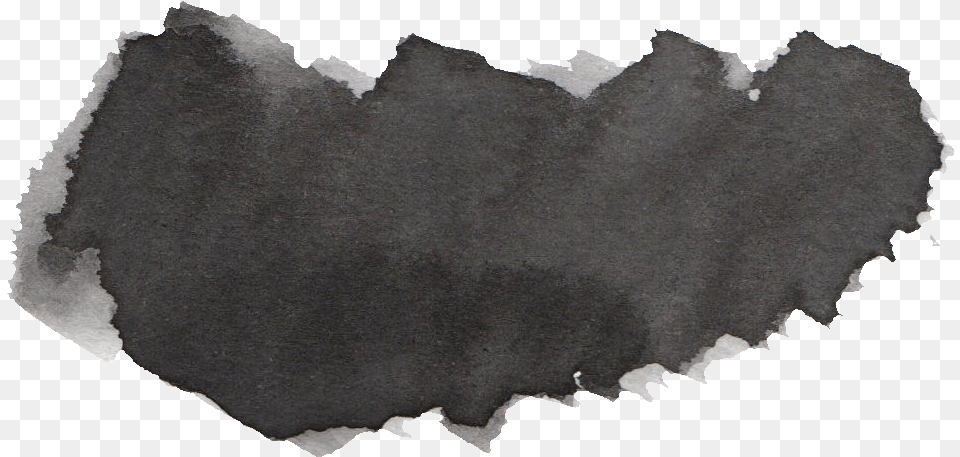 Black Watercolor Brush Stroke Rock Png