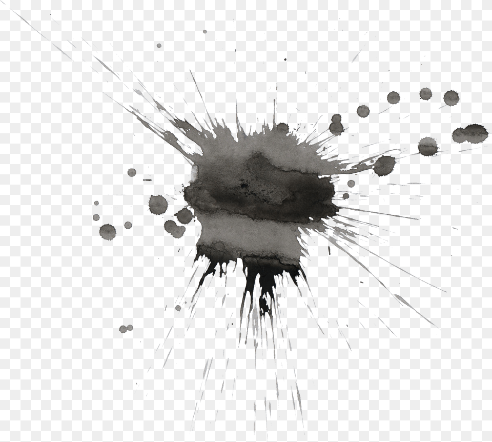 Black Watercolor Splatter Transparent Onlygfxcom Black And White Brush, Beverage, Milk, Outdoors Free Png Download