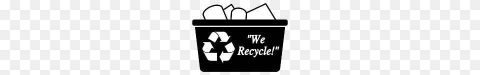 Black We Recycle Bin, Recycling Symbol, Symbol Png