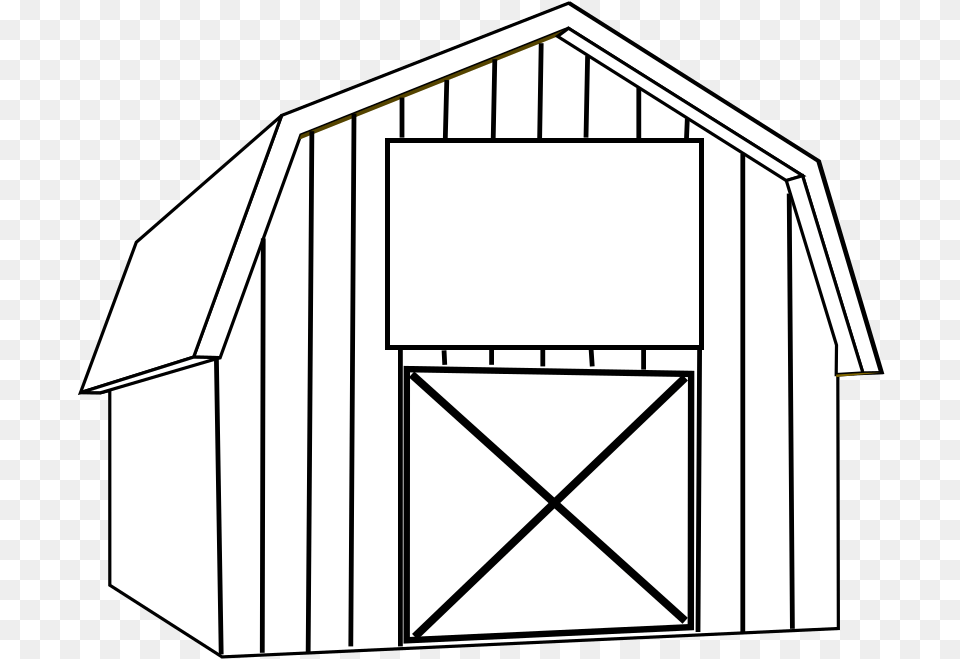 Black White Barn Svg Clip Art For Horizontal, Architecture, Building, Countryside, Farm Png Image