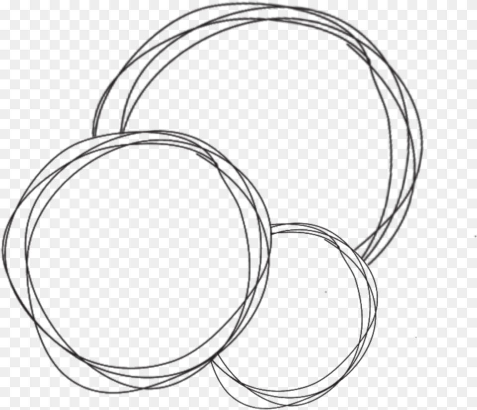 Black White Circle Circles Scrible Scribbling Circle Free Png