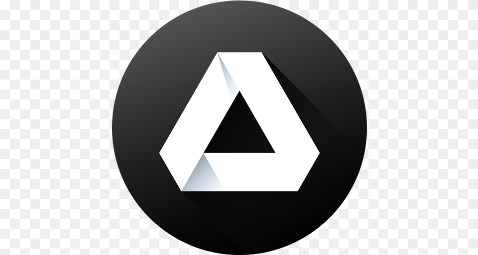 Black White Circle Google Drive Long Emblem, Triangle Free Transparent Png
