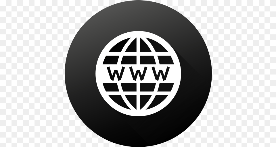 Black White Circle Gradient High Quality Long Shadow Website Icon Square, Logo, Sphere Free Png Download