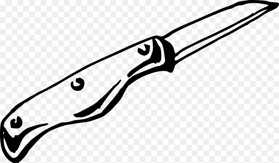 Black White Clipart Knife, Gray Free Png Download