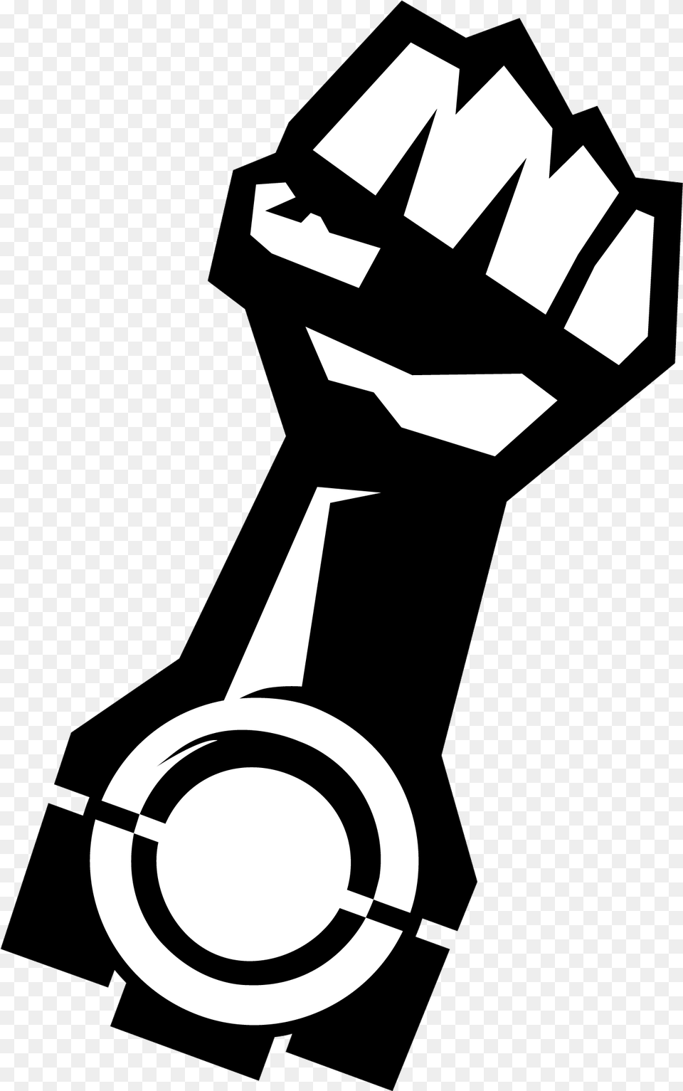 Black White Fist Logo De Motor, Body Part, Hand, Person, Stencil Free Png Download
