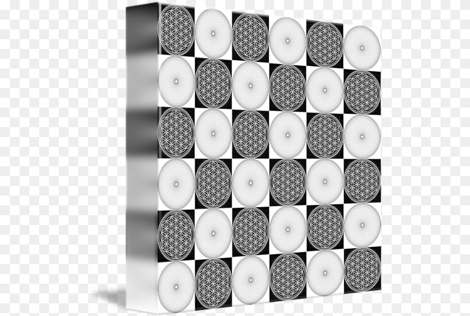 Black White Flower Of Life Patchwork Design By Anthony Poynton George Wife Anorexic, Art, Collage, Sphere, Electronics Png