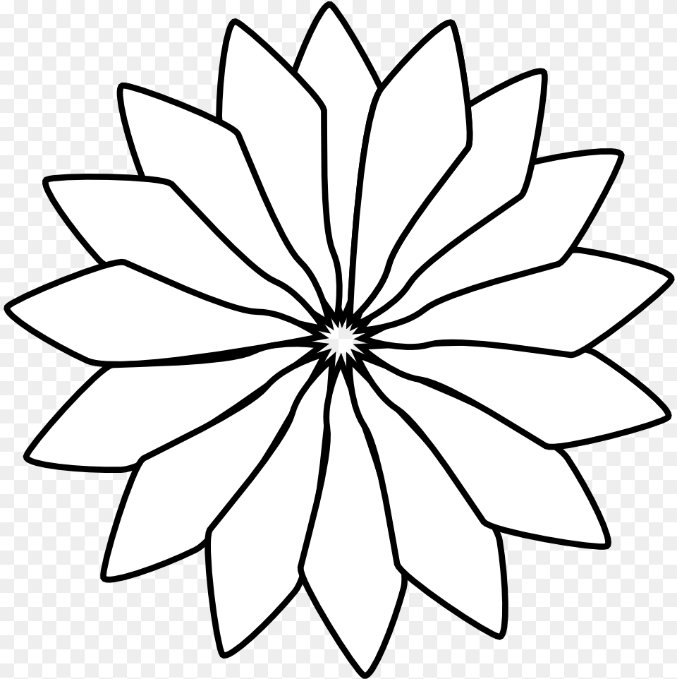 Black White Line Art Flower Valentine 46 K Red Orlando City Vs Nycfc, Daisy, Plant, Animal, Fish Free Transparent Png